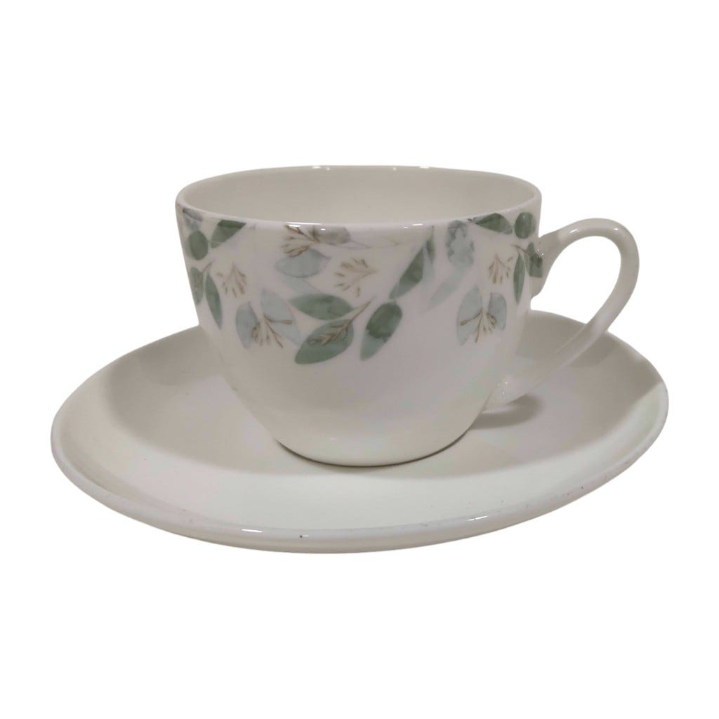 Taza Con Estampado Y Plato 110Ml