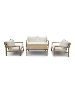 Set Sofá Wagner Con Cojín Blanco 4 Pzas