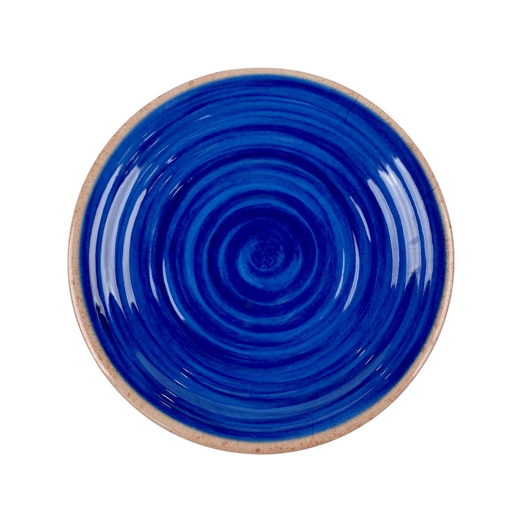 Plato De Cenar Con Diseño De Color Azul 27Cm