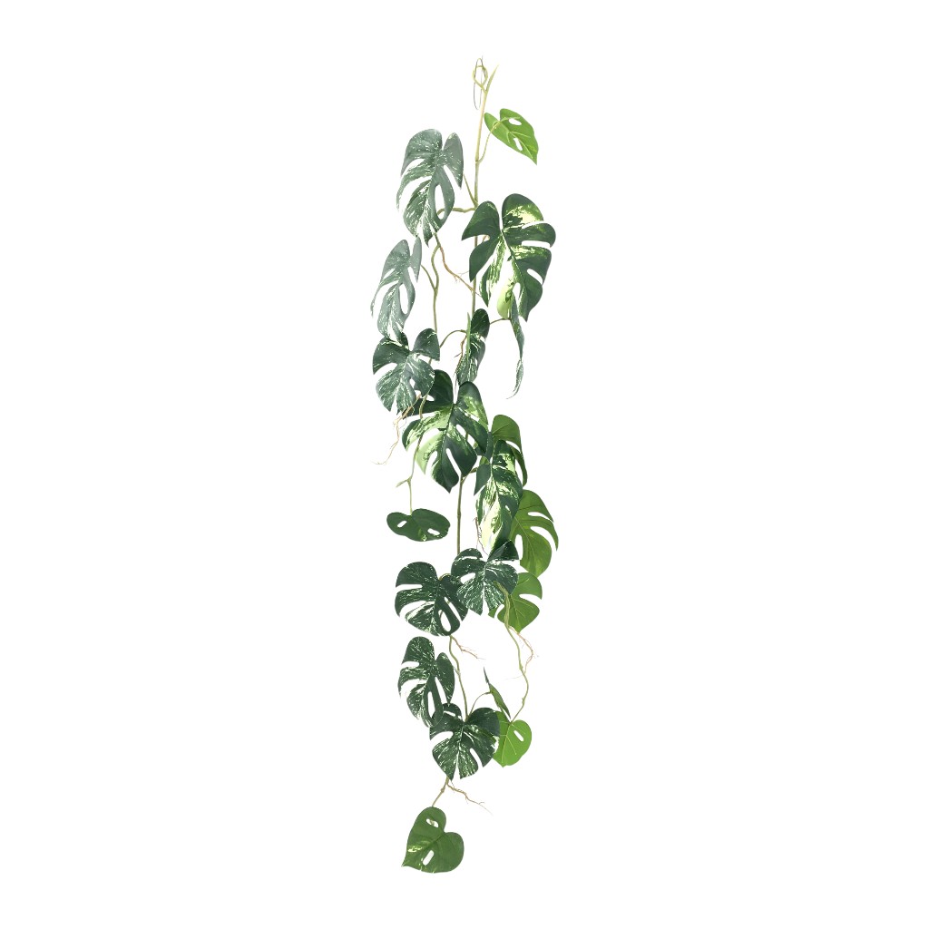 Guirnalda De Hojas De Monstera Gris/Blanco Artificial 104Cm