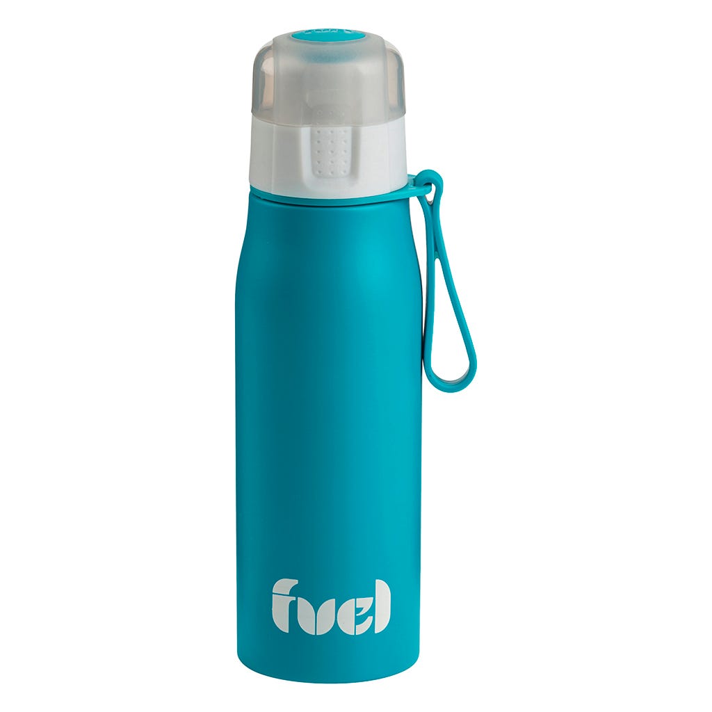 Botella Fuel Turquesa De Plástico