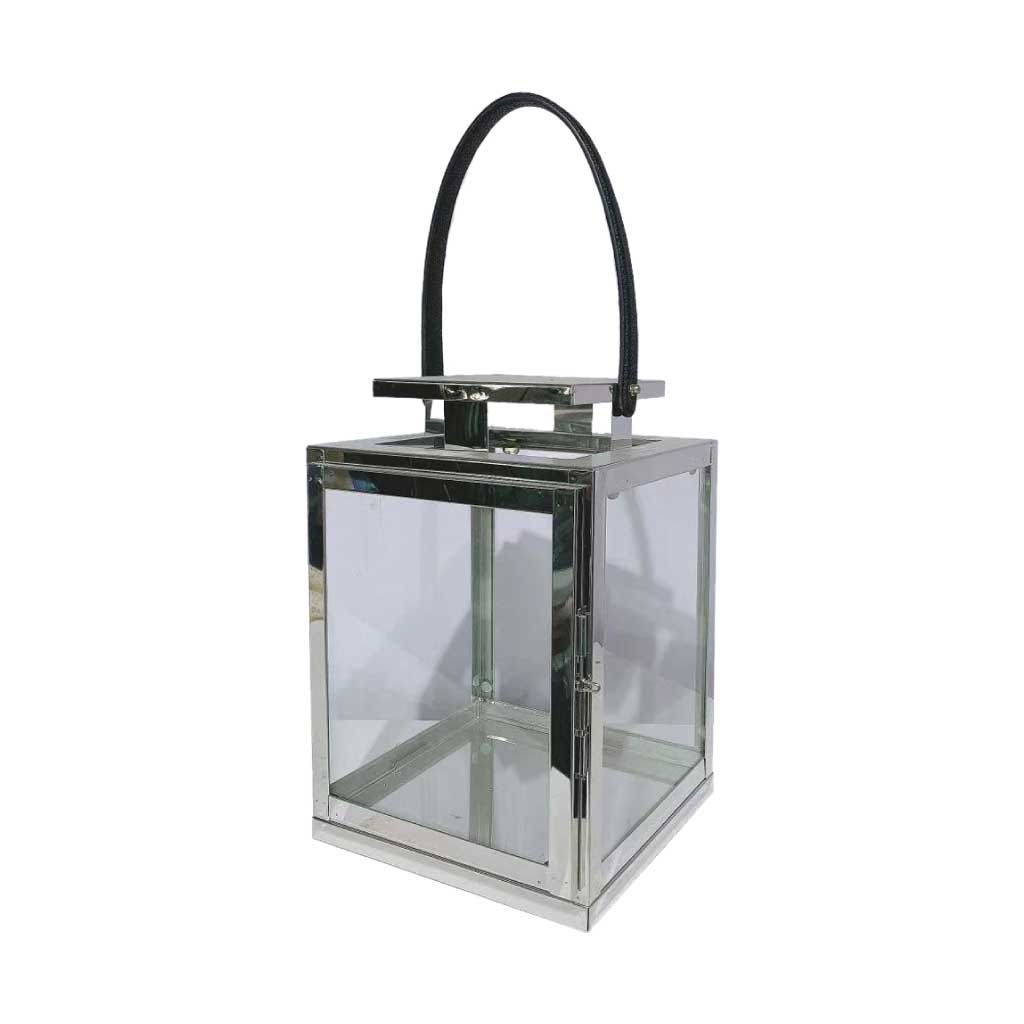Farol decorativo de acero inoxidable 20x19x28
