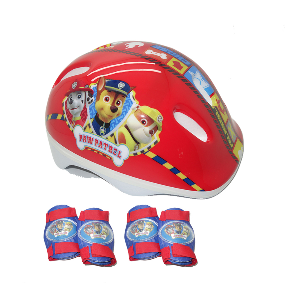 Juego de casco y protecciones de Paw Patrol para niños