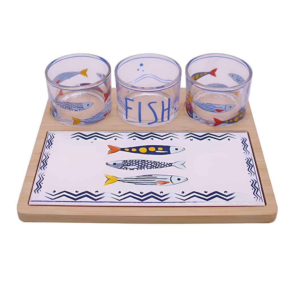 Set De Tabla Para Servir 4 Piezas
