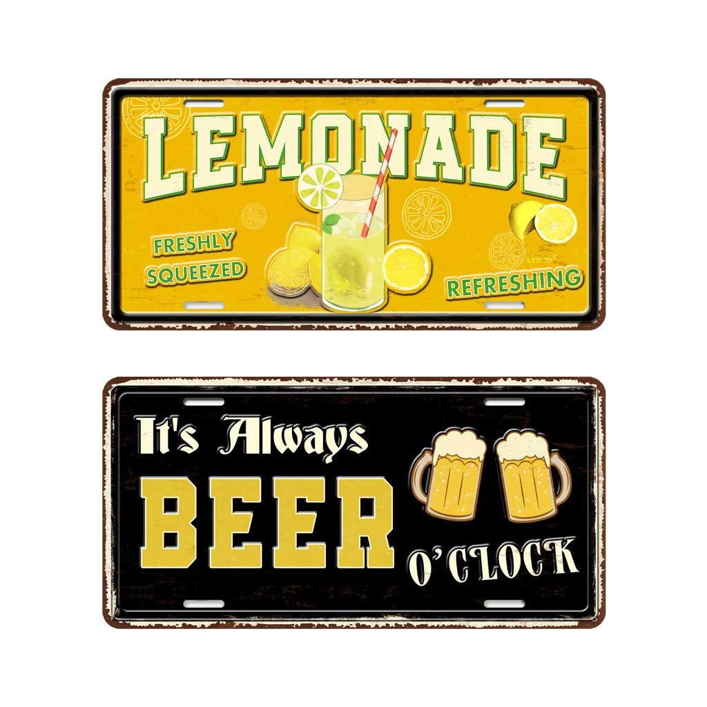 Decoración de Pared con Diseño de Bebidas