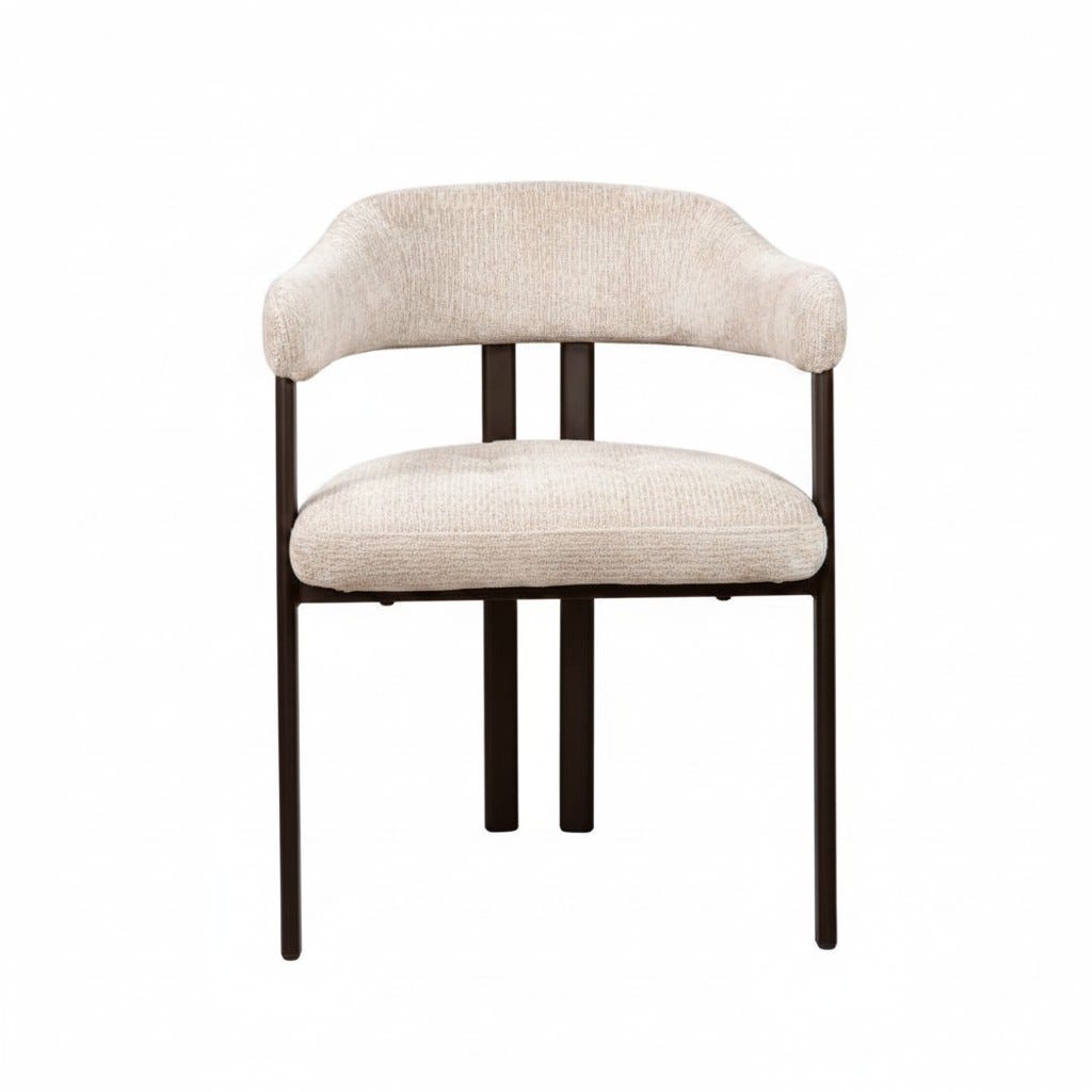 Silla De Comedor Belinda Taupe 54.5X57.5X75Cm
