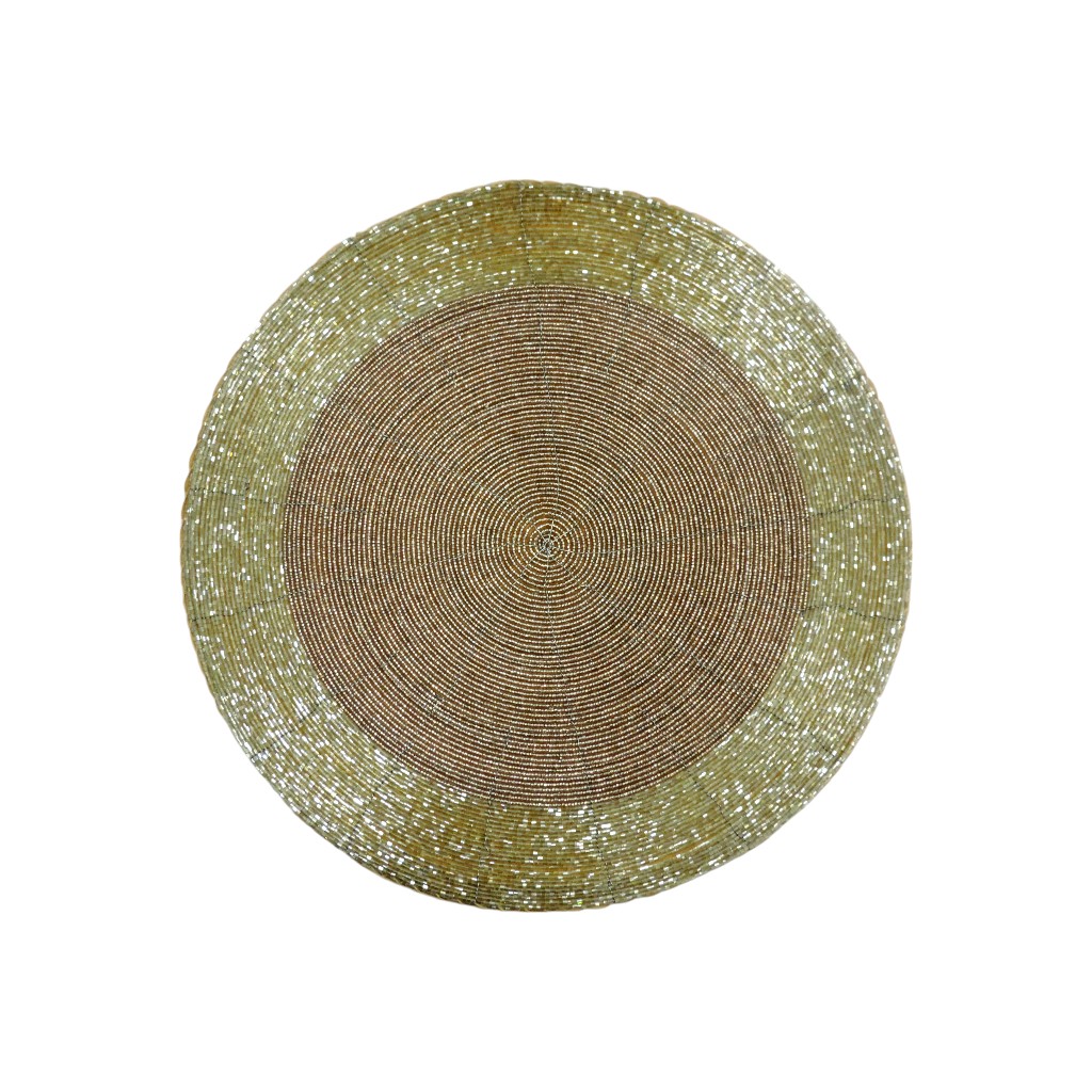 Individual Redondo De Color Dorado 35cm