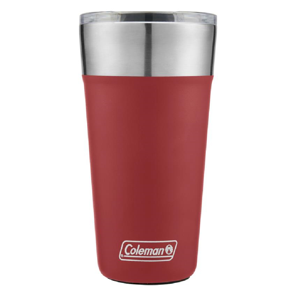 Vaso de acero inoxidable aislado Coleman Brew rojo