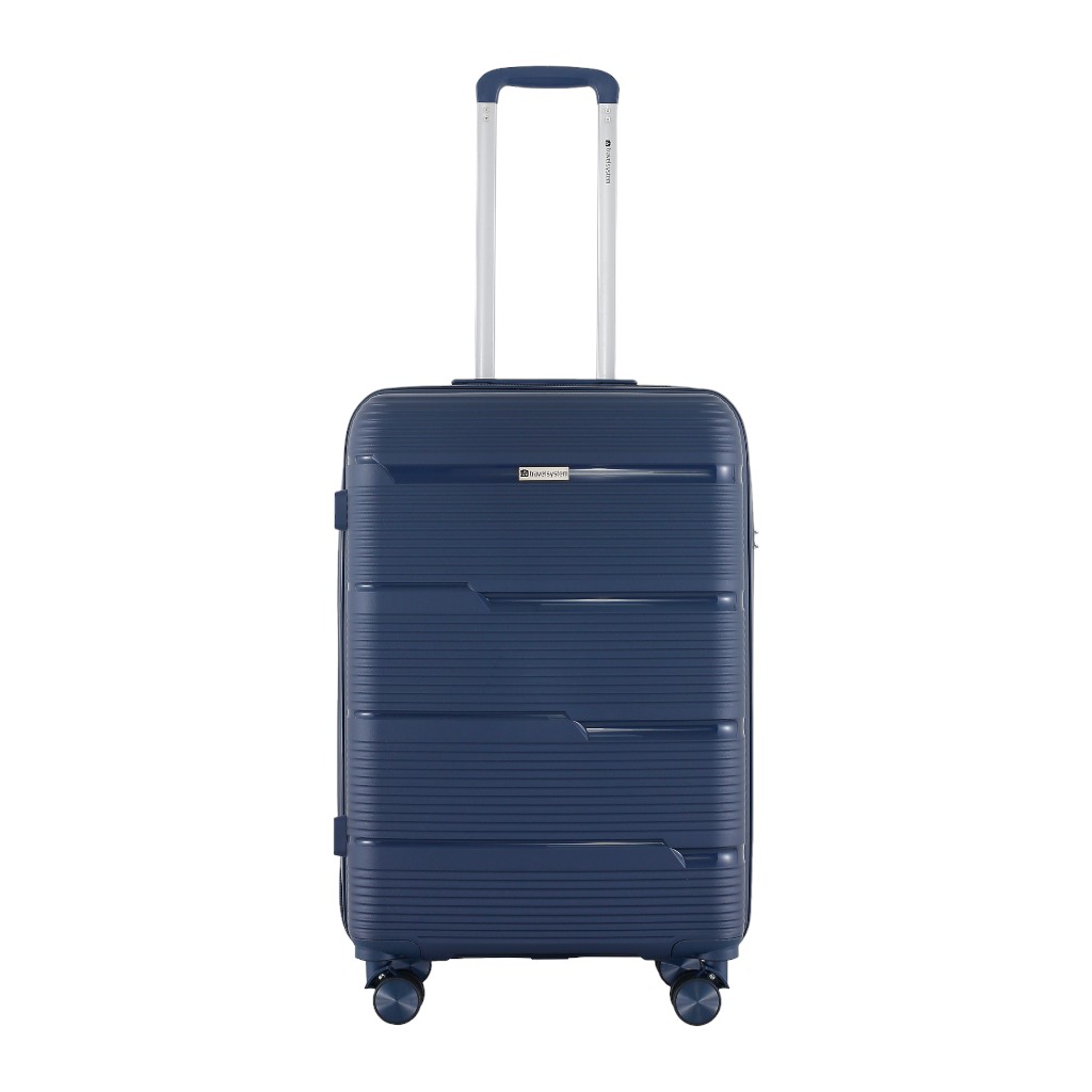 Maleta De Viaje 24" Dbl Ruedas Azul Marino