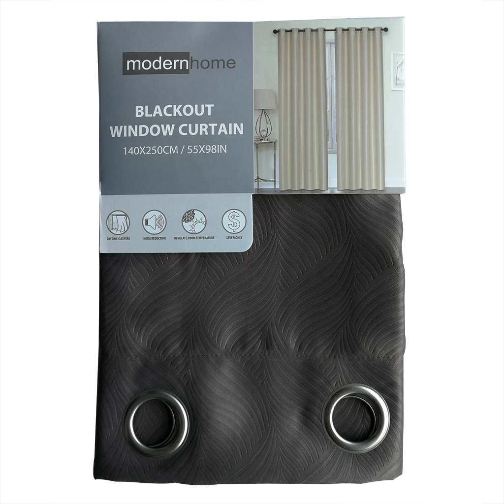 Cortina Blackout café de poliéster diseñado