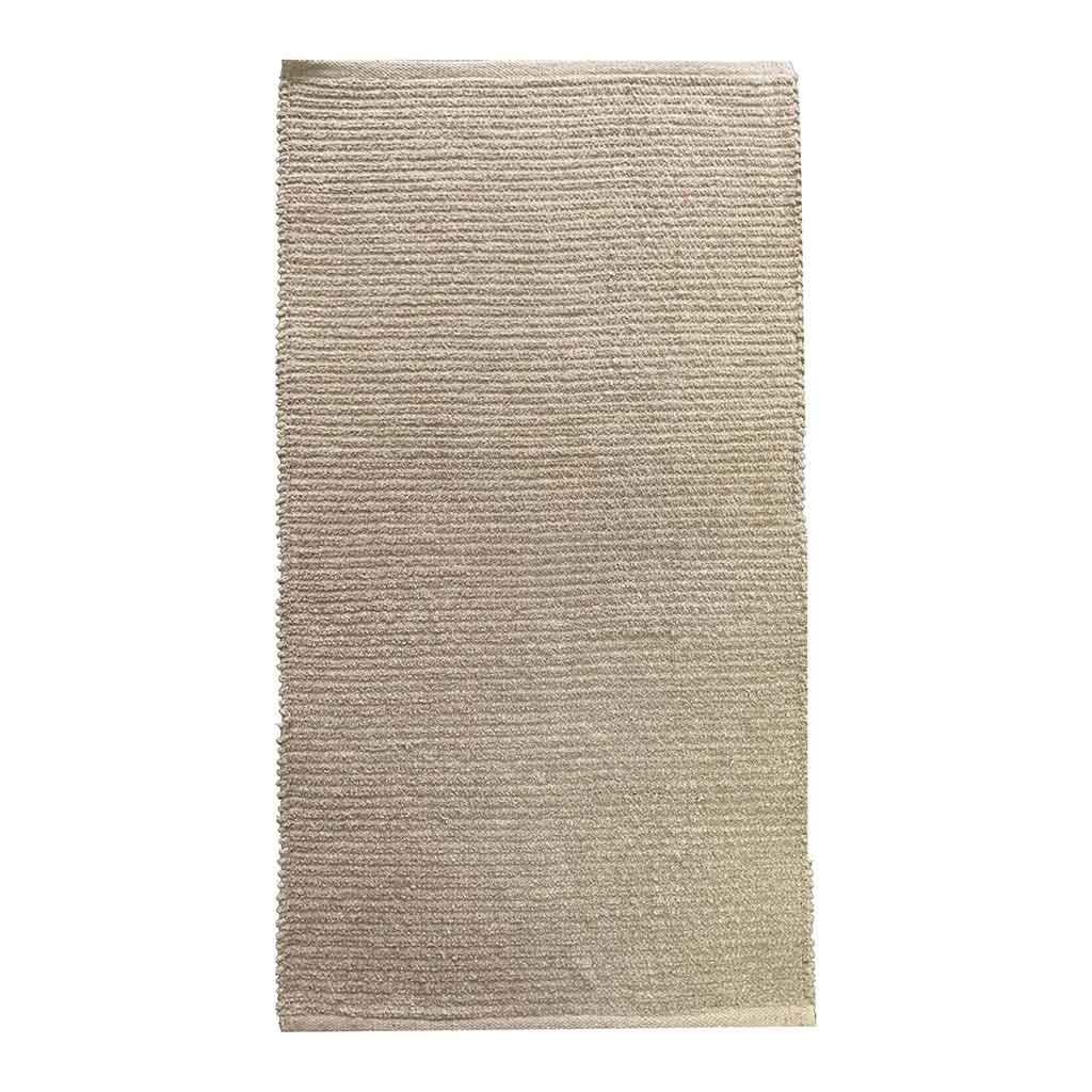 Alfombra Beige De Algodón 60X110Cm