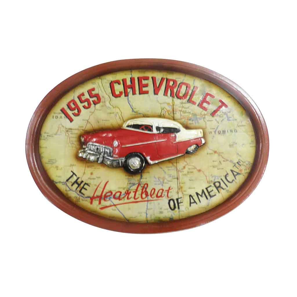 Cuadro Decorativo De Pared De Chevrolet 55X40X3Cm