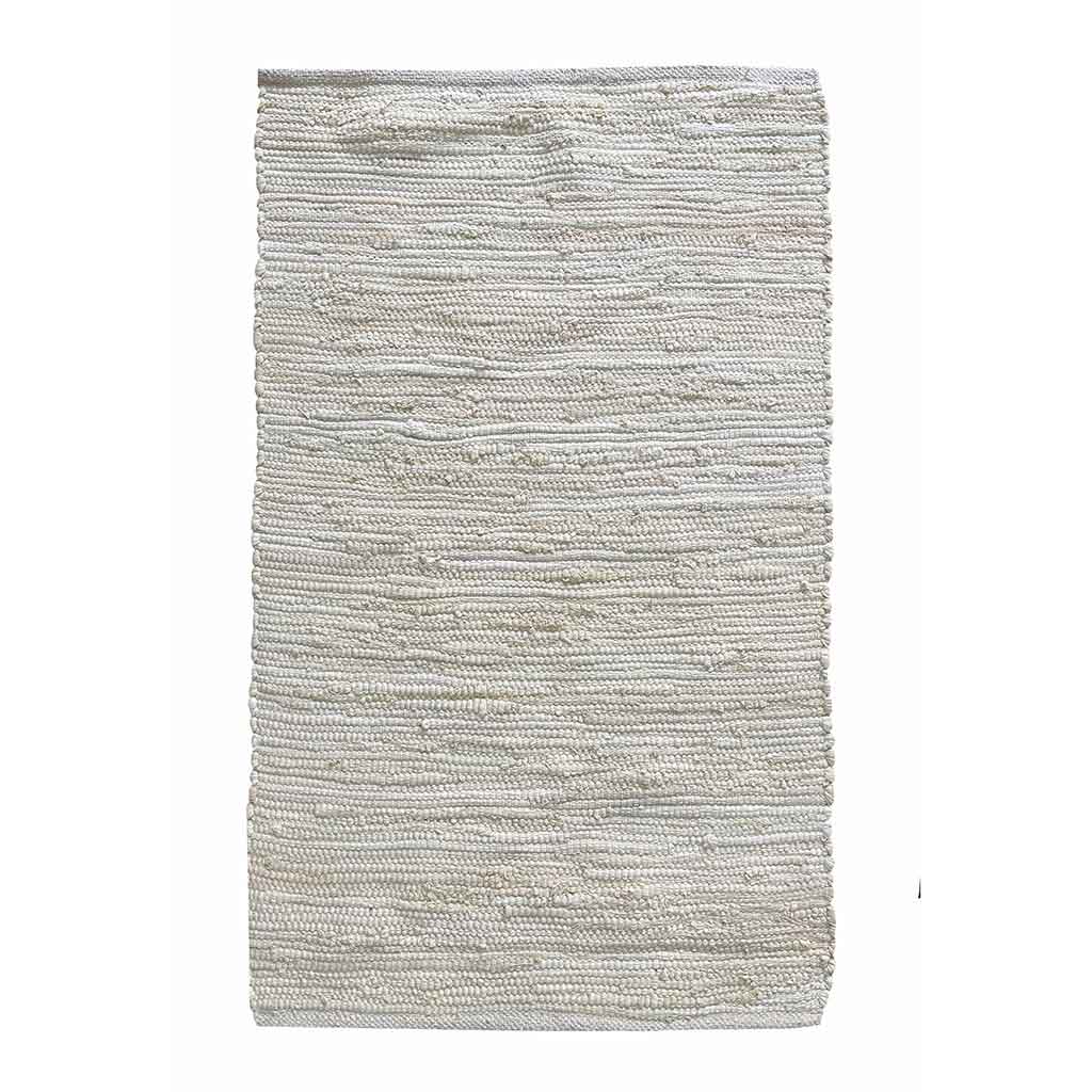 Alfombra Con Detalles Blanco 60X90Cm