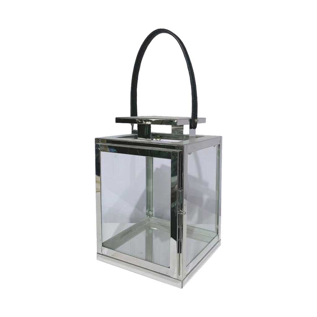 Farol decorativo de acero inoxidable 20x19x28