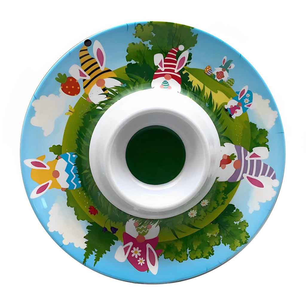 Bandeja Redonda Estampada De Pascua 25cm