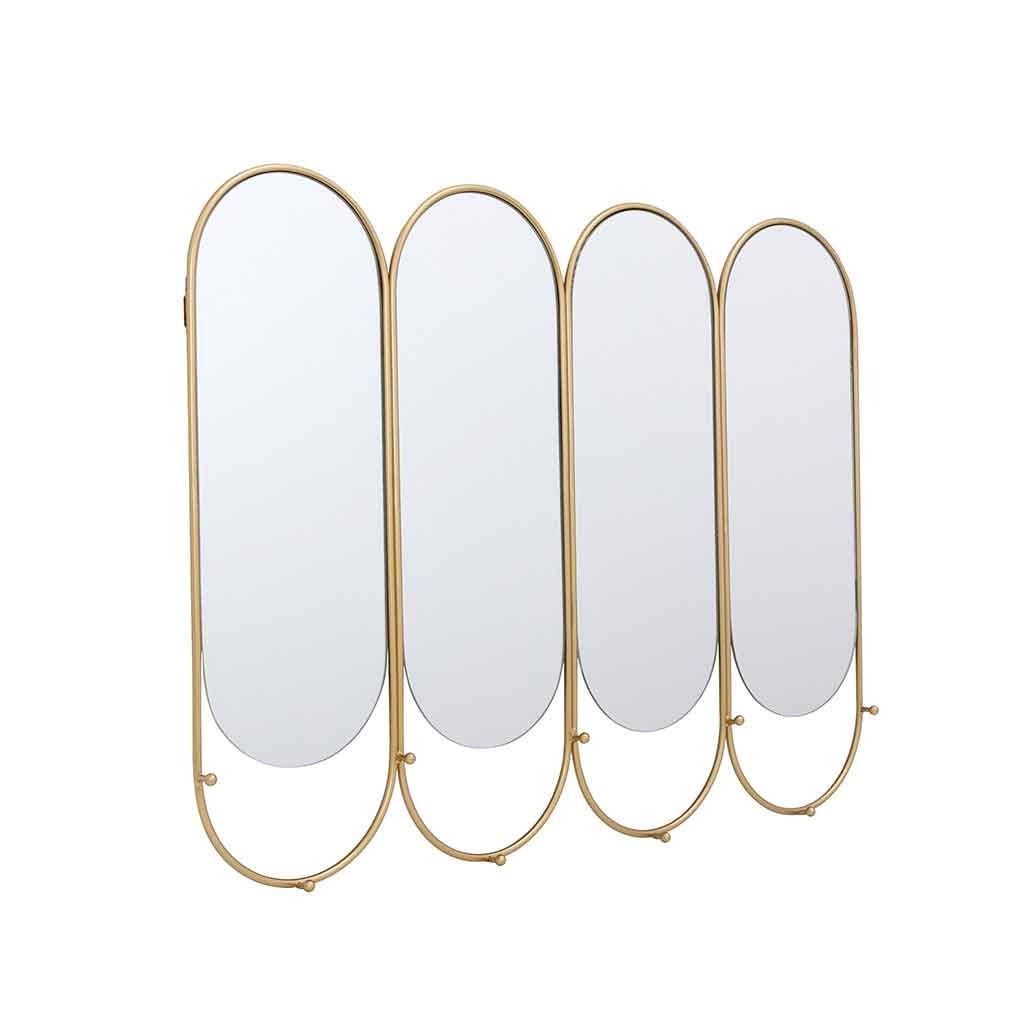Espejo De Pared Con Borde Ovalado De Metal 60X80X3Cm