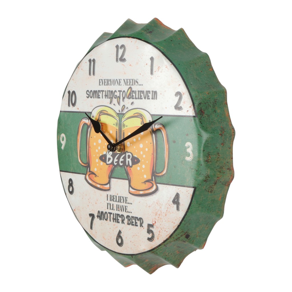 Reloj De Pared Con Diseño De Cerverza 30x5cm