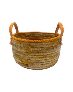 Cesta De Jacinto Con Asas Color Natural 24X19Cm