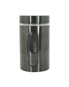 Recipiente mediano de metal plateado