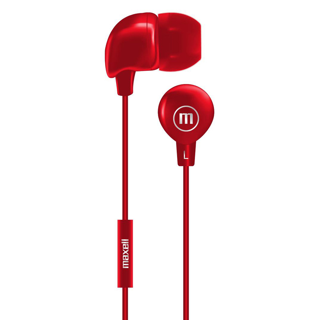Auriculares Con Micrófono Rojo Maxell