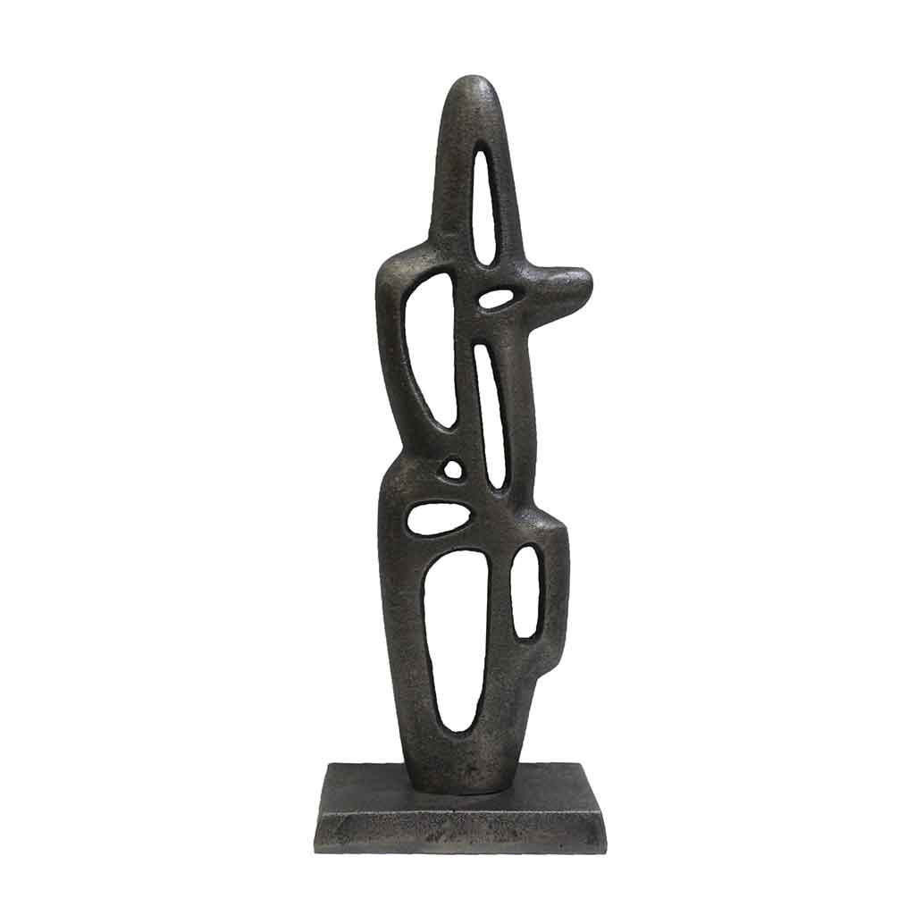 Figura Decorativa De Color Negro 15X10X40Cm