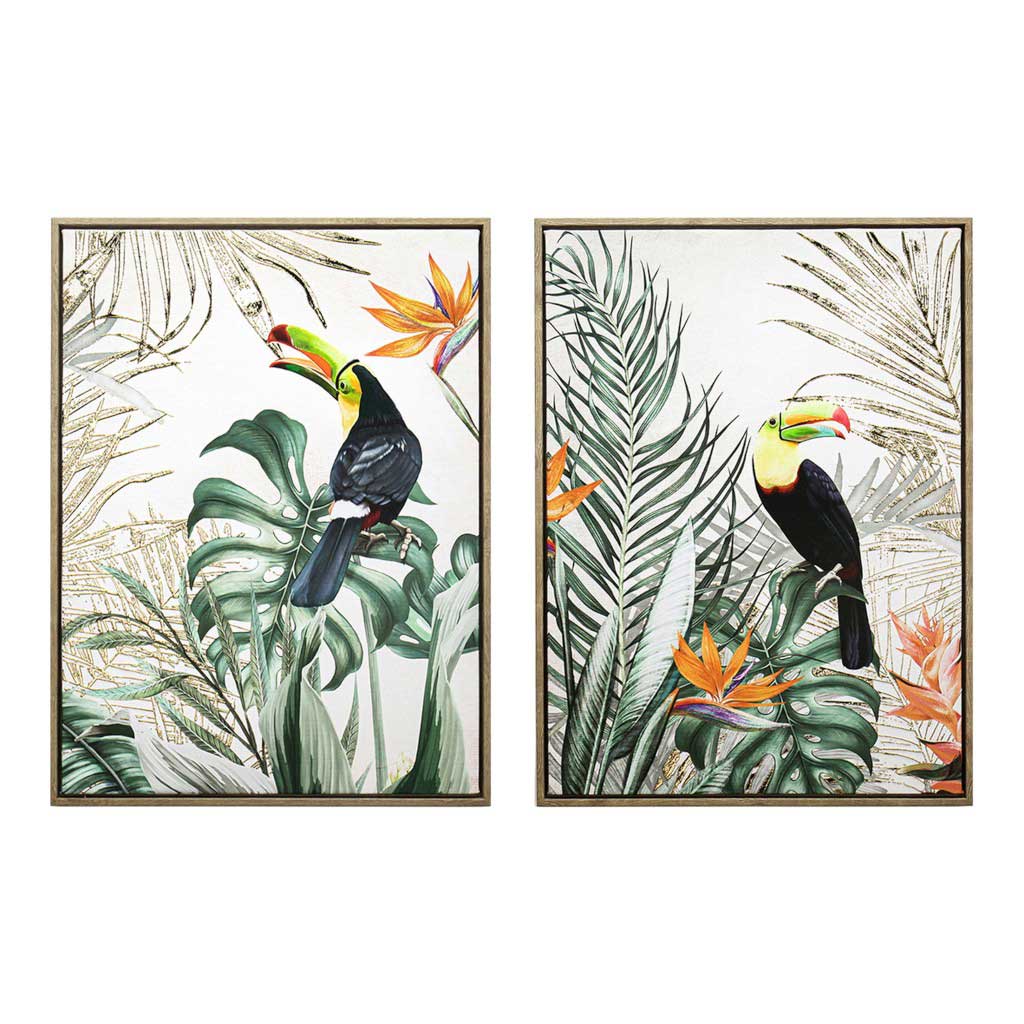 Cuadro Decorativo De Hojas Surtido 45x60x2.5cm