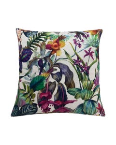 Cojín Blanco Con Estampado De Plantas Variados 50X50Cm