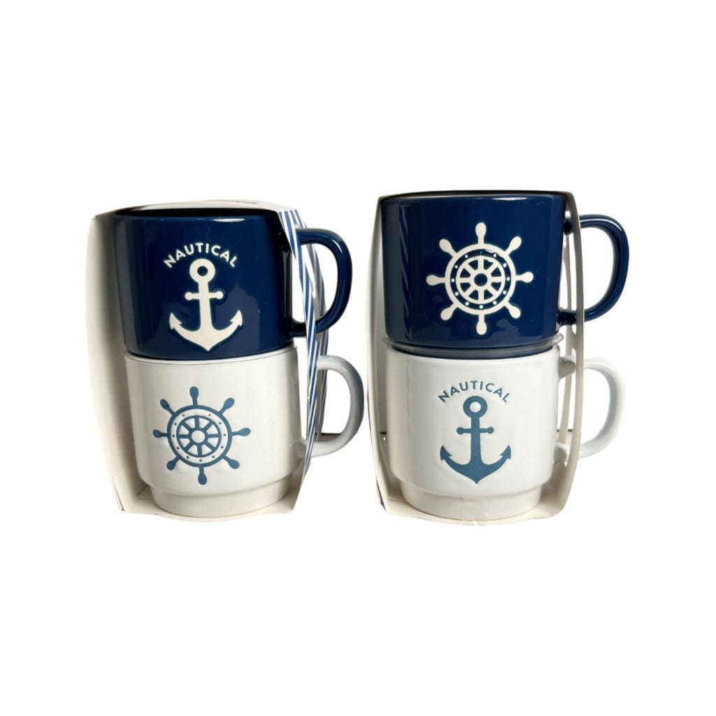 Juego De 2 Tazas Nautica 14Oz