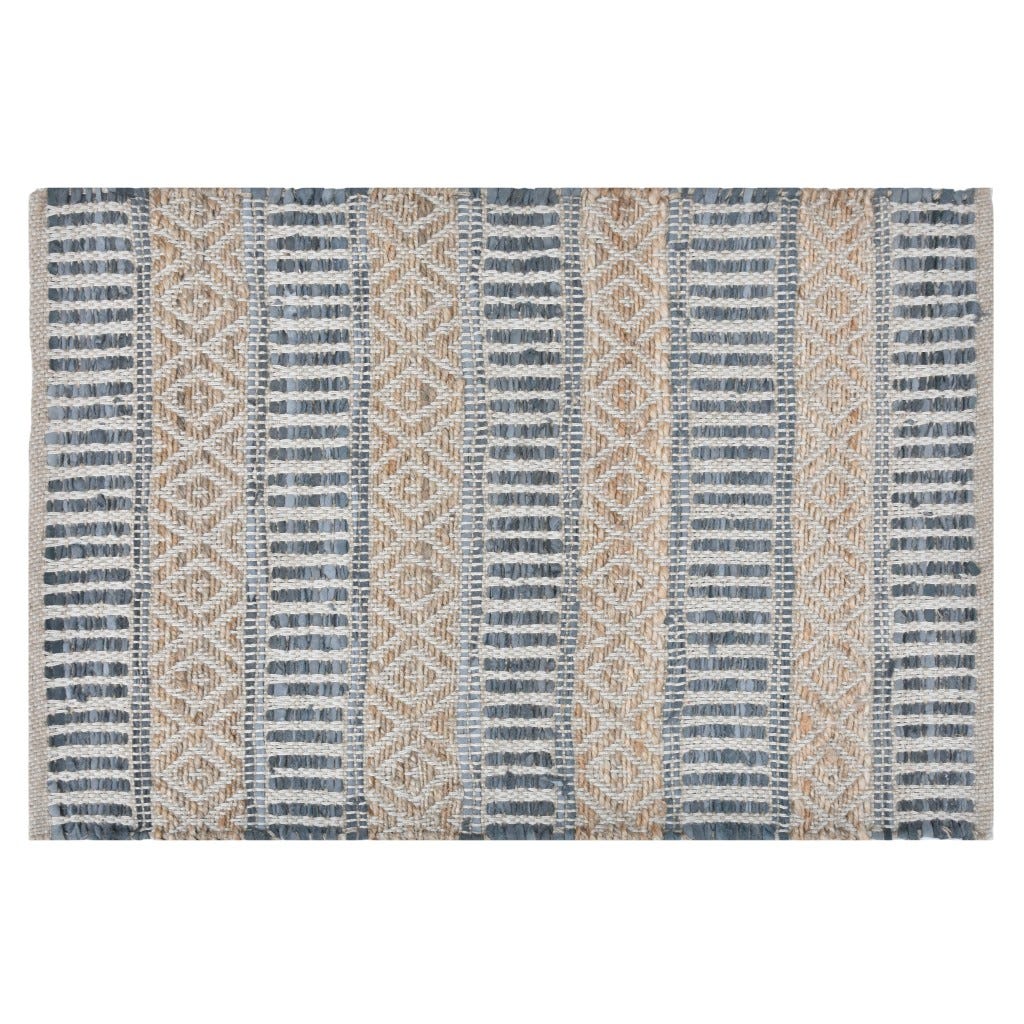 Alfombra De Cuero Tejida 150X210Cm