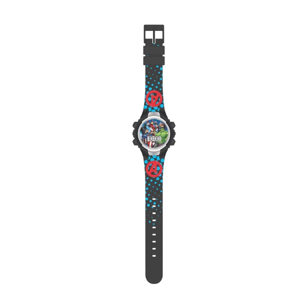 Reloj Negro Lcd De Avengers