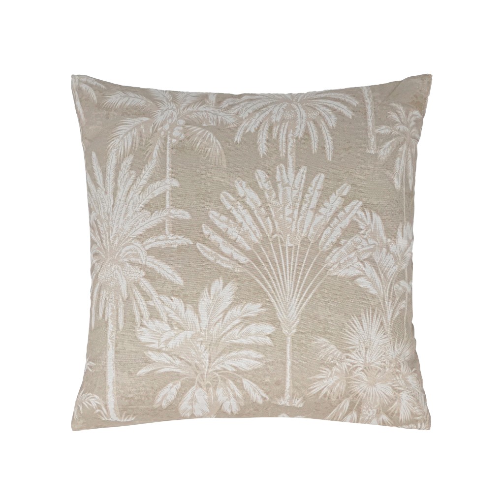 Cojín Beige Estampada De Árboles 45X45Cm