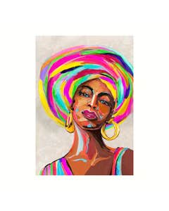 Cuadro Canvas Con Modelo De Mujer Con Totuma 70x100x3.5cm