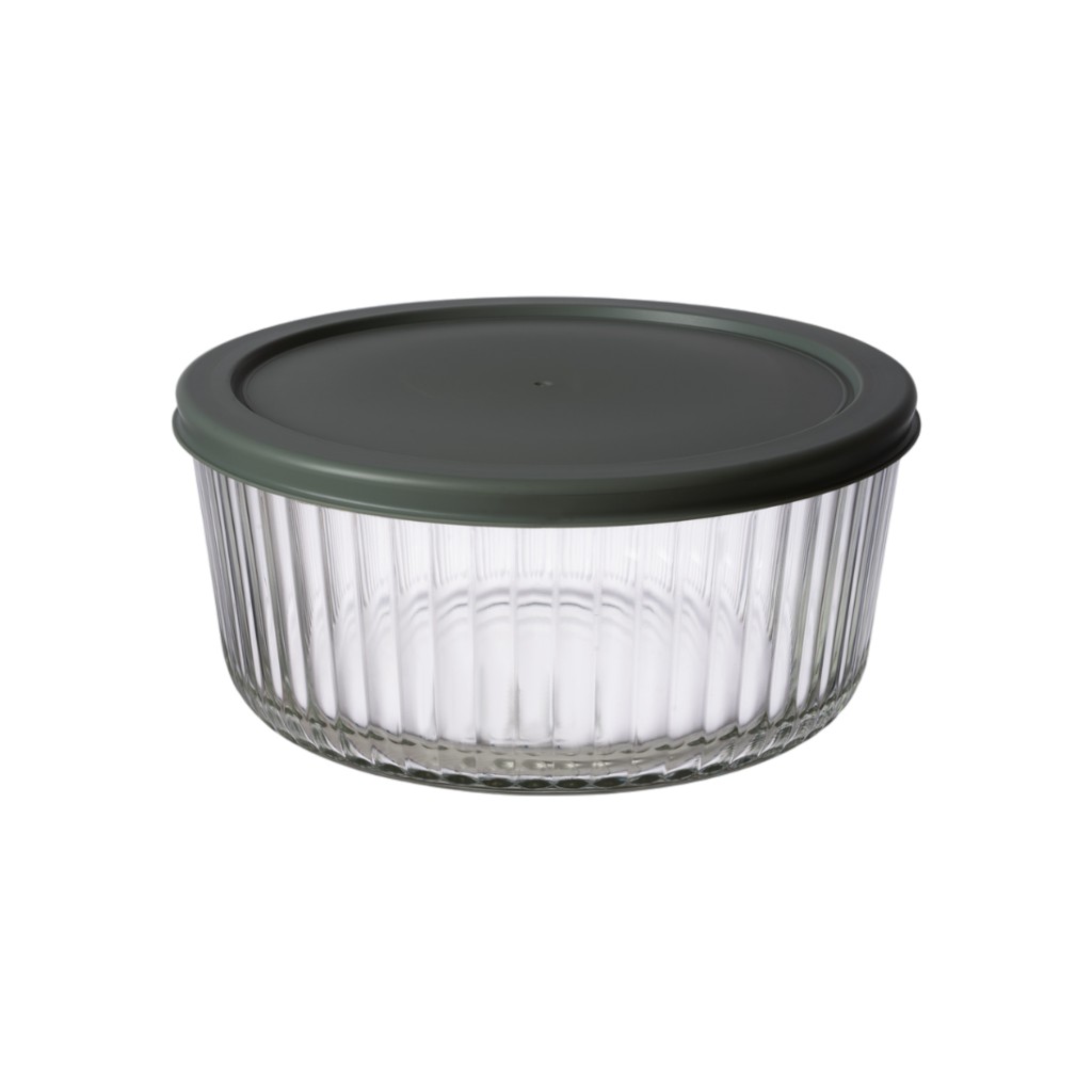 Conservador De Alimentos Redondo De Vidrio 940Ml