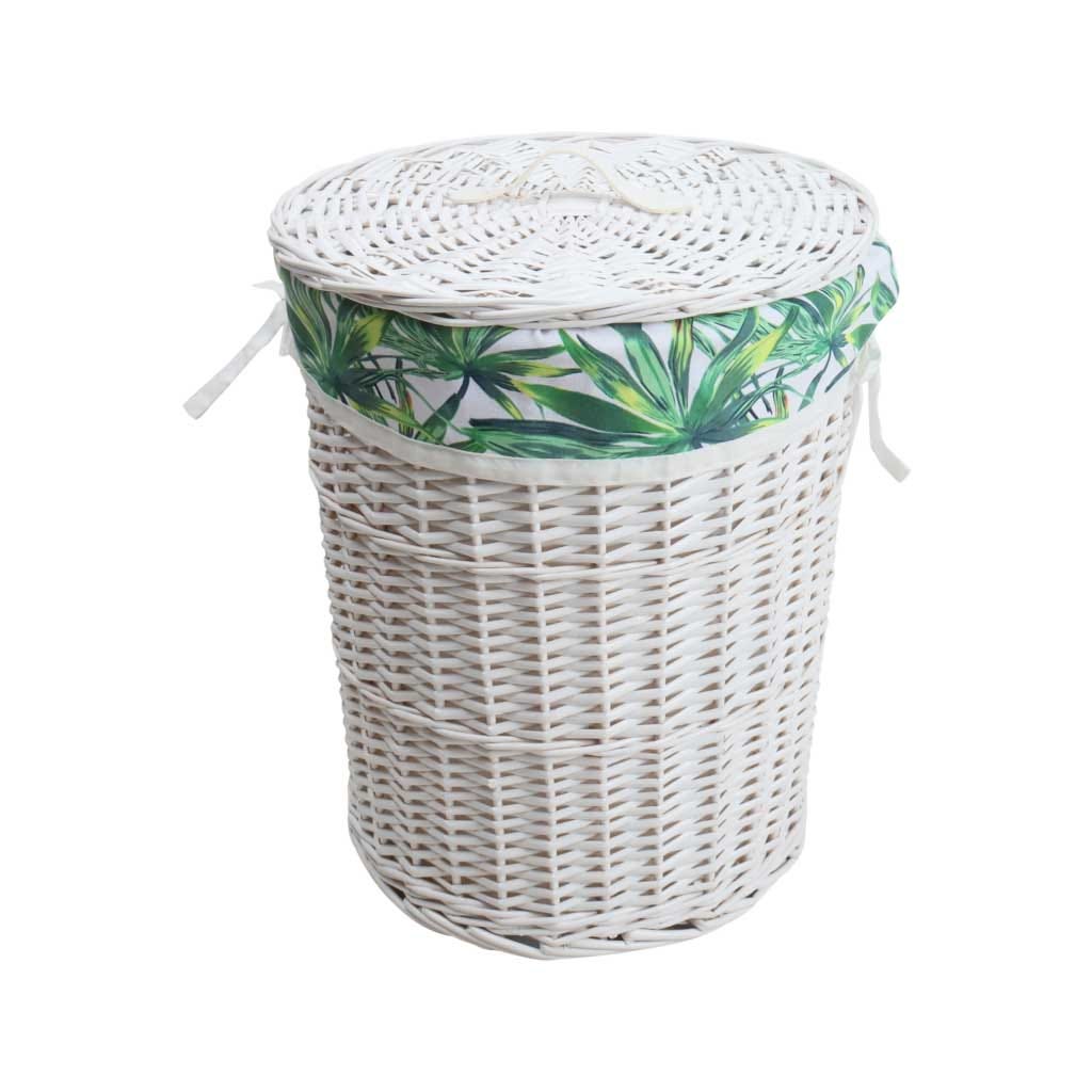 Cesta Redonda Color Blanca 37X37X45CM/15X15X18IN