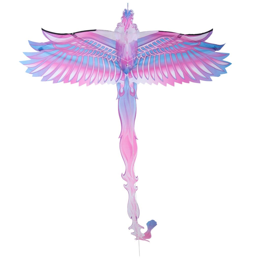 Cometa En Forma De Unicornio Con Alas 122X44In