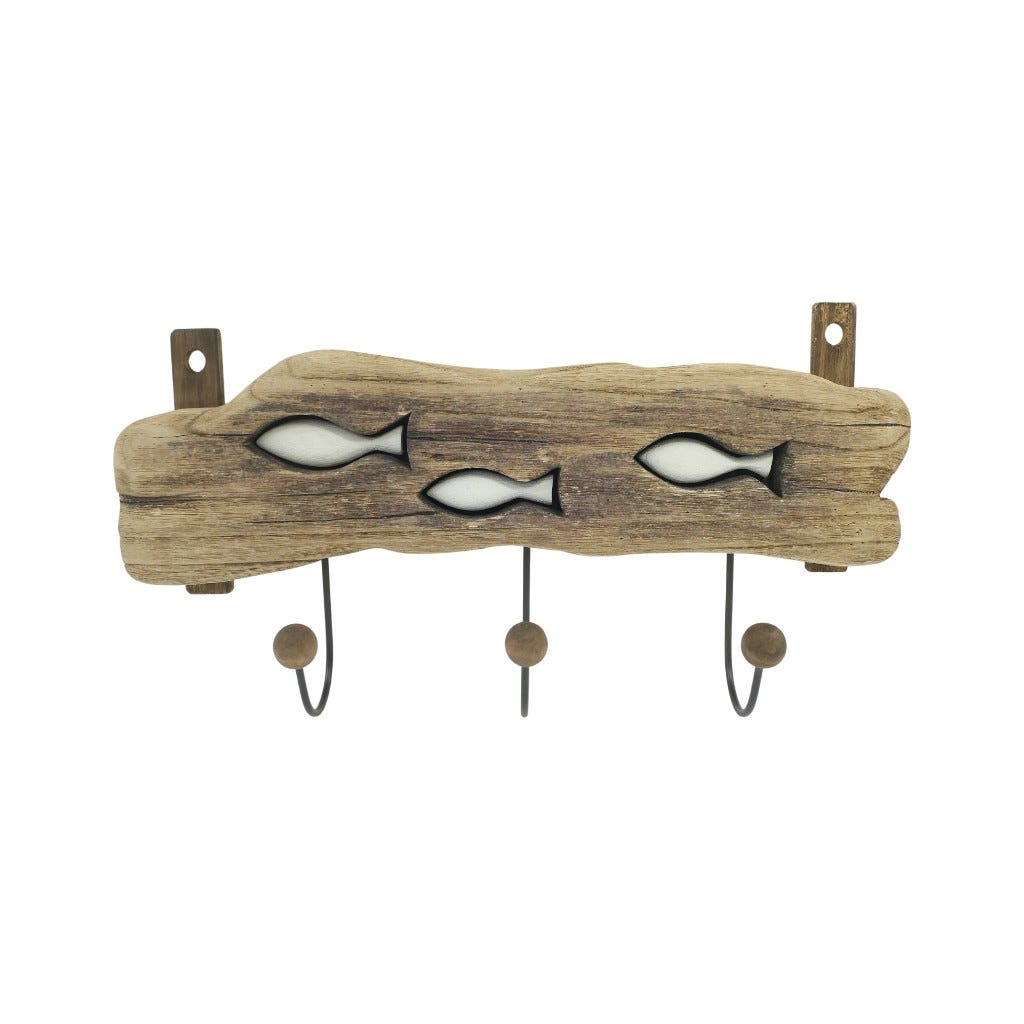Perchero Náutico De Pared 57x10x30cm