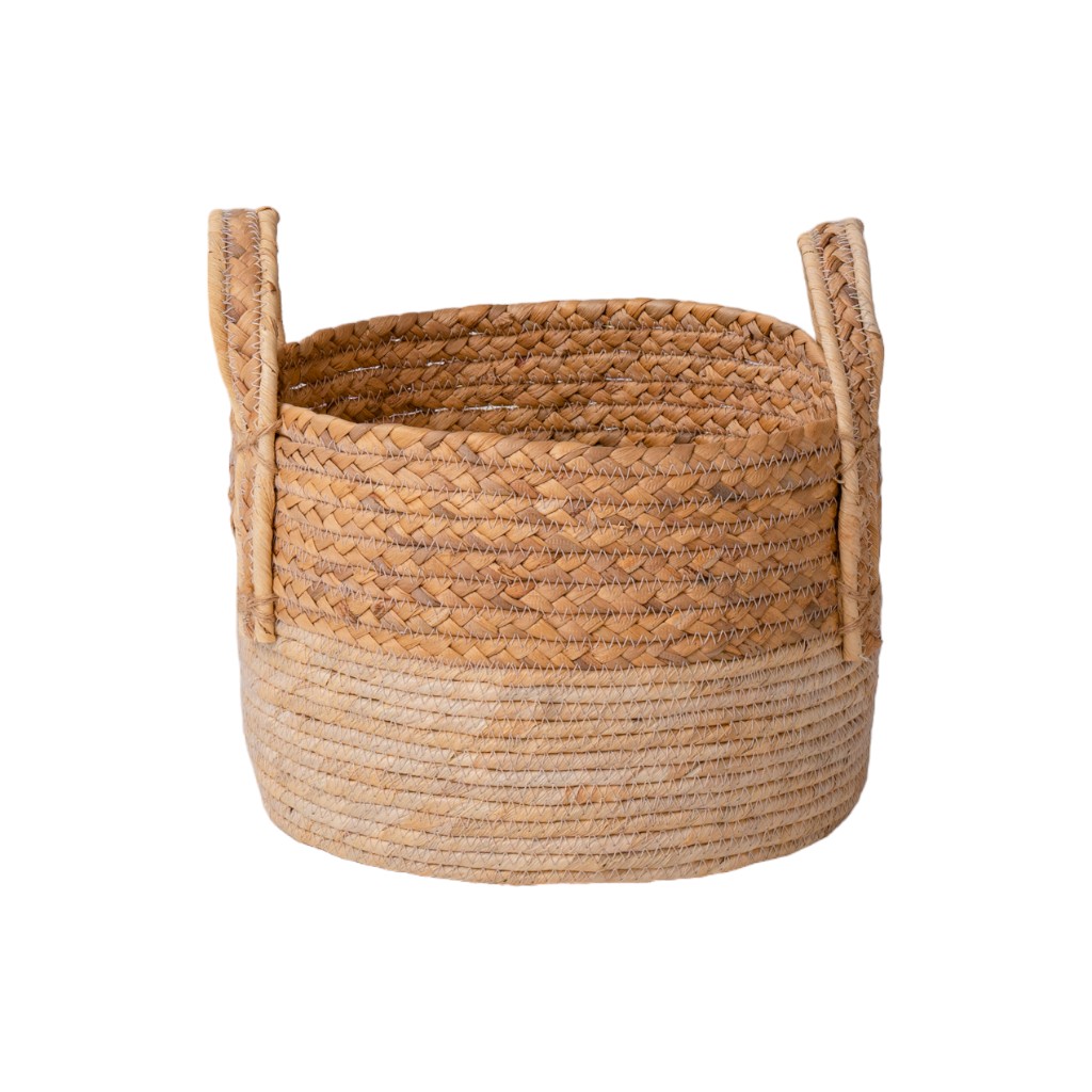 Cesta De Mimbre Bicolor 26X20Cm