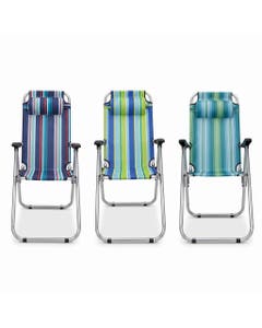 Silla De Playa Diseño De Franjas Colores Surtidos 60x46x95