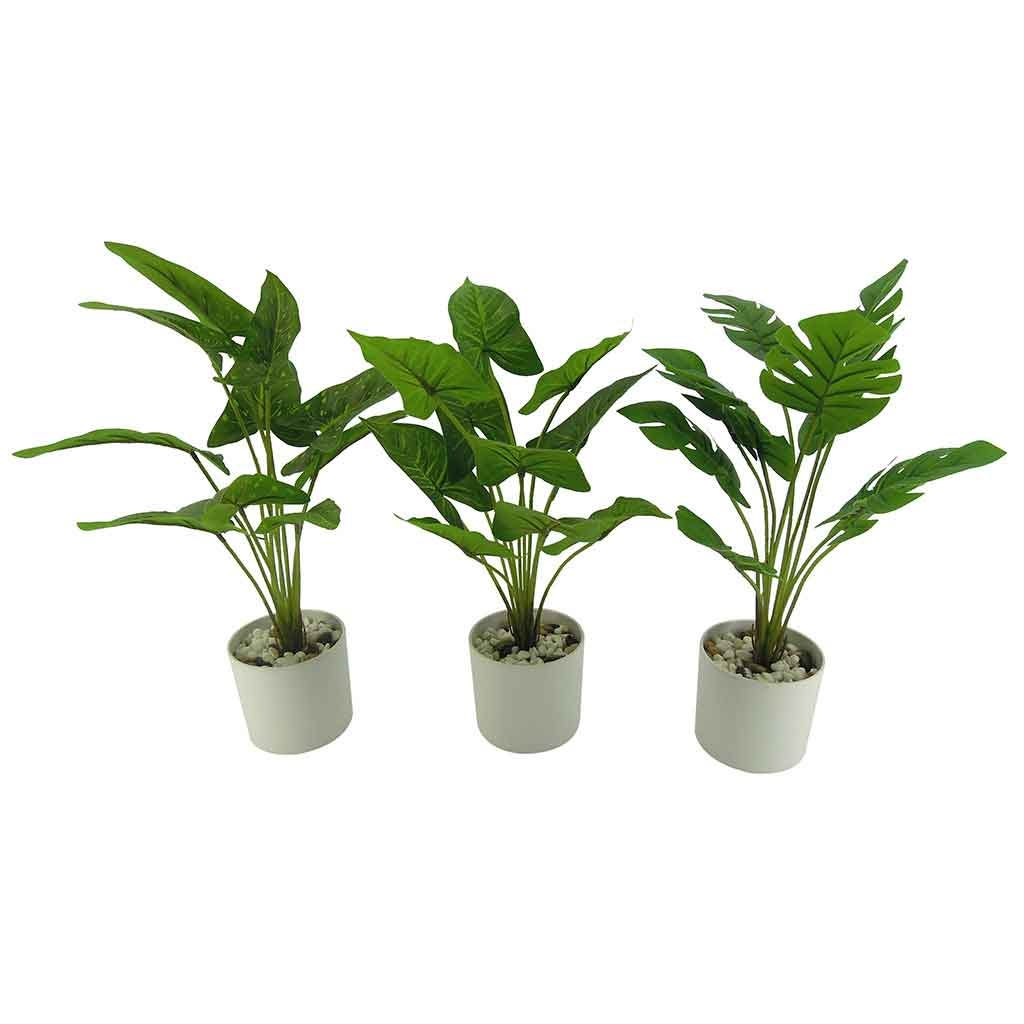Plantas artificiales de caladium en maceta 38CM surtidas