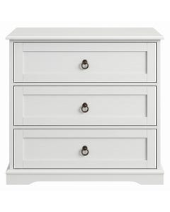 Cómoda De 3 Cajones Blanco Bizet 80X40X80Cm