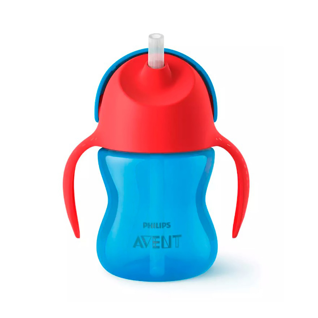 Vaso azul con carrizo flexible anti-fugas