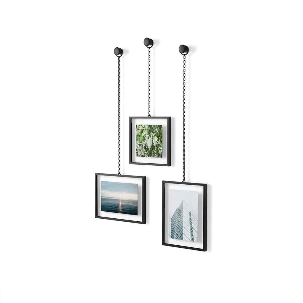 Set De 3Piezas De Marcos Para Fotos Con Cadena Umbra Para Pared