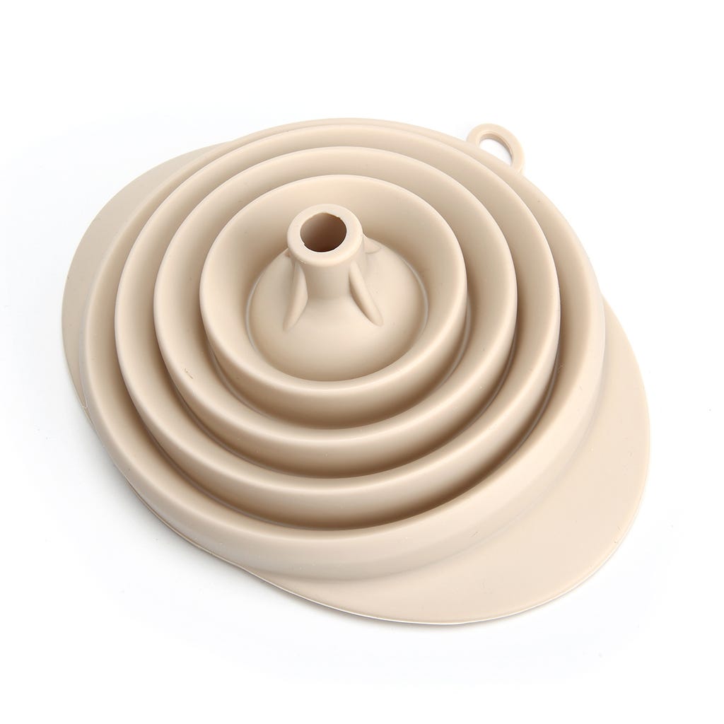 Embudo de silicona beige