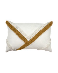 Cojín Blanco Con Diseño Texturizado 40X60Cm