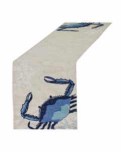 Camino De Mesa Con Estampado De Cangrejo 40x175cm