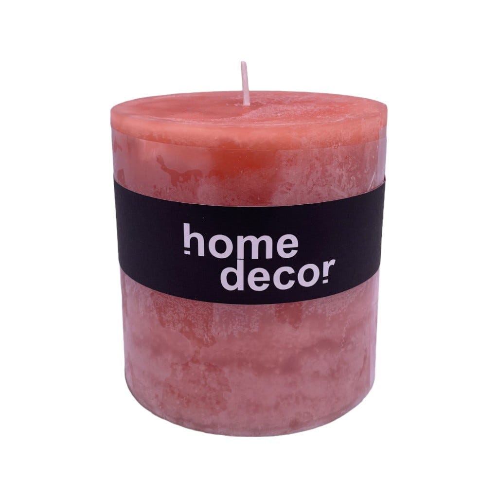 Vela Decorativa Naranja 10X10Cm