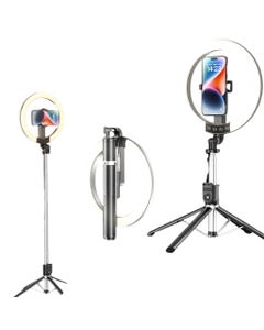Aro De Luz Led Con Trípode Extensible Negro