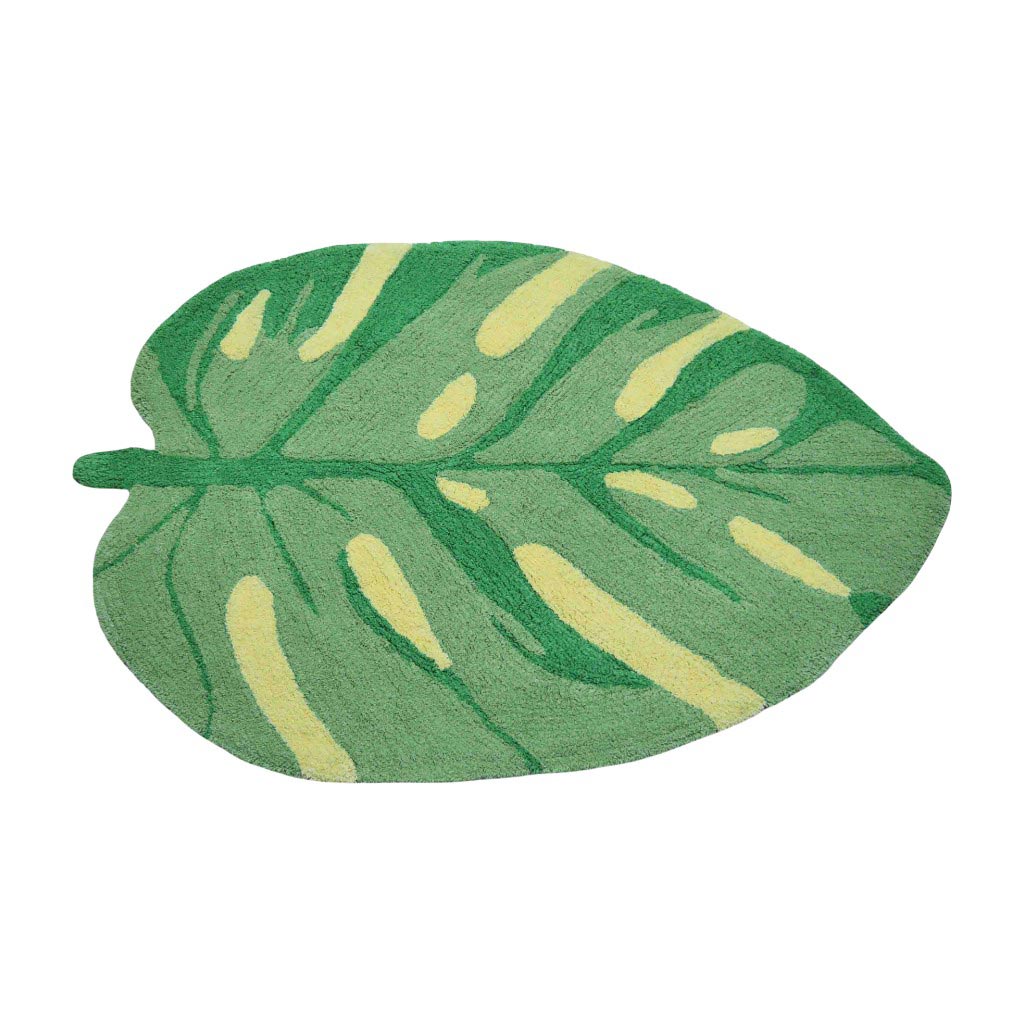 Alfombra En Forma De Hoja Verde 80X50Cm