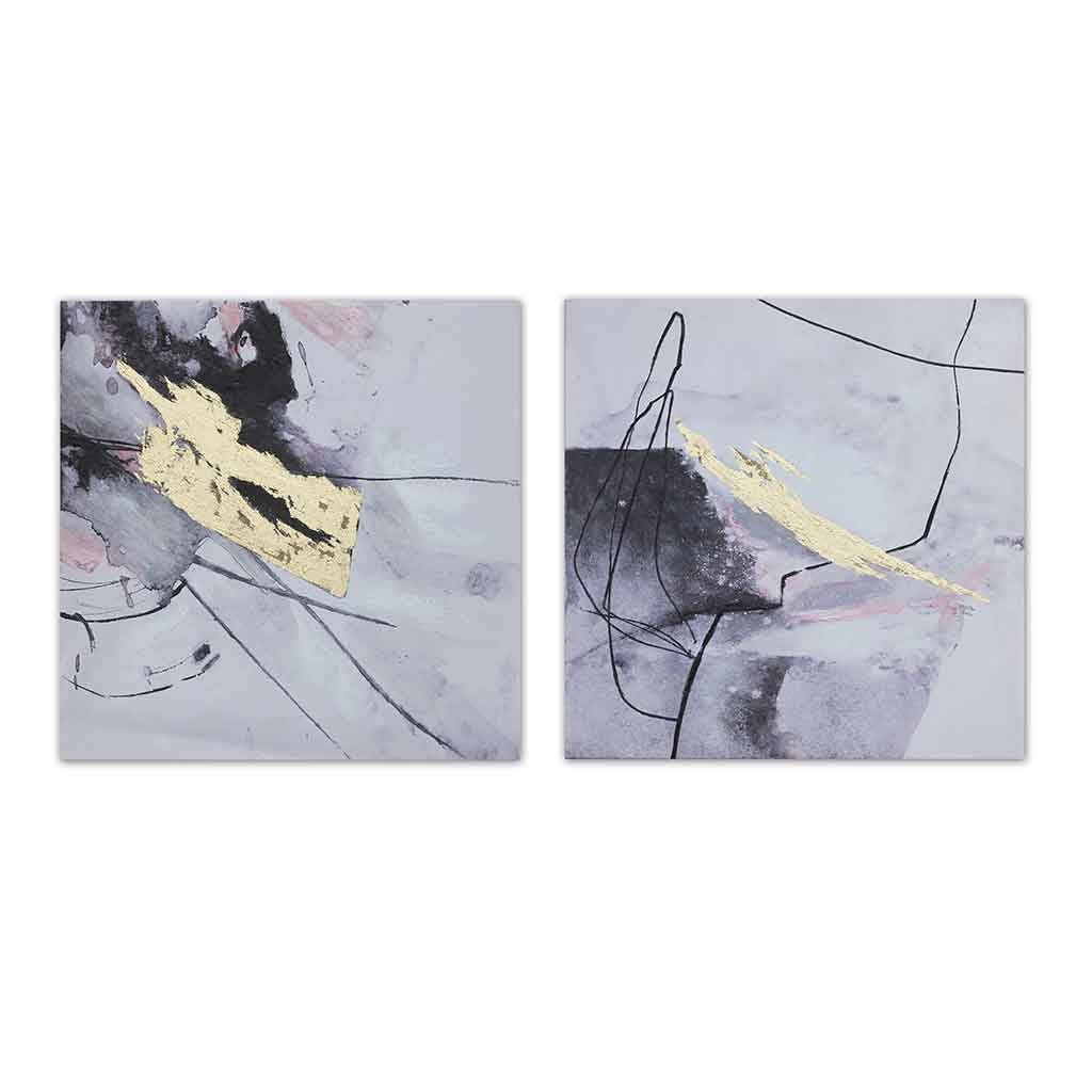 Cuadro Decorativo Abstracto Gris SURTIDOS 80X3X80Cm
