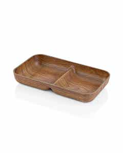 Bandeja De Servir Con Dos Compartimientos 24X14X4Cm